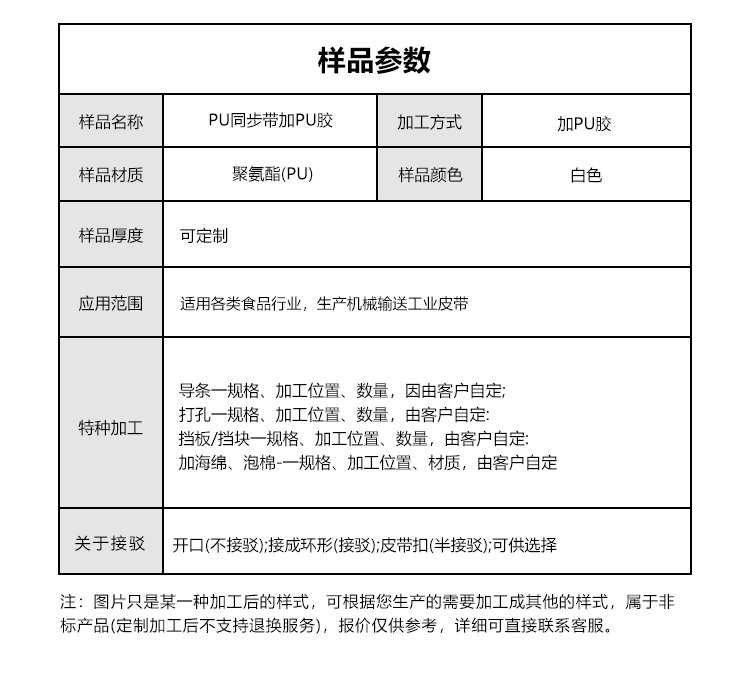 PU同步帶加PU膠